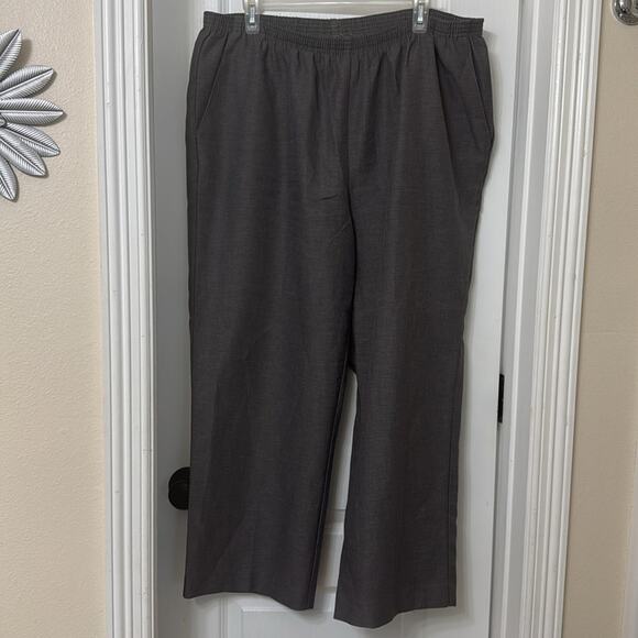Alfred Dunner woman gray dress work trouser pants size 20 W - Picture 1 of 4